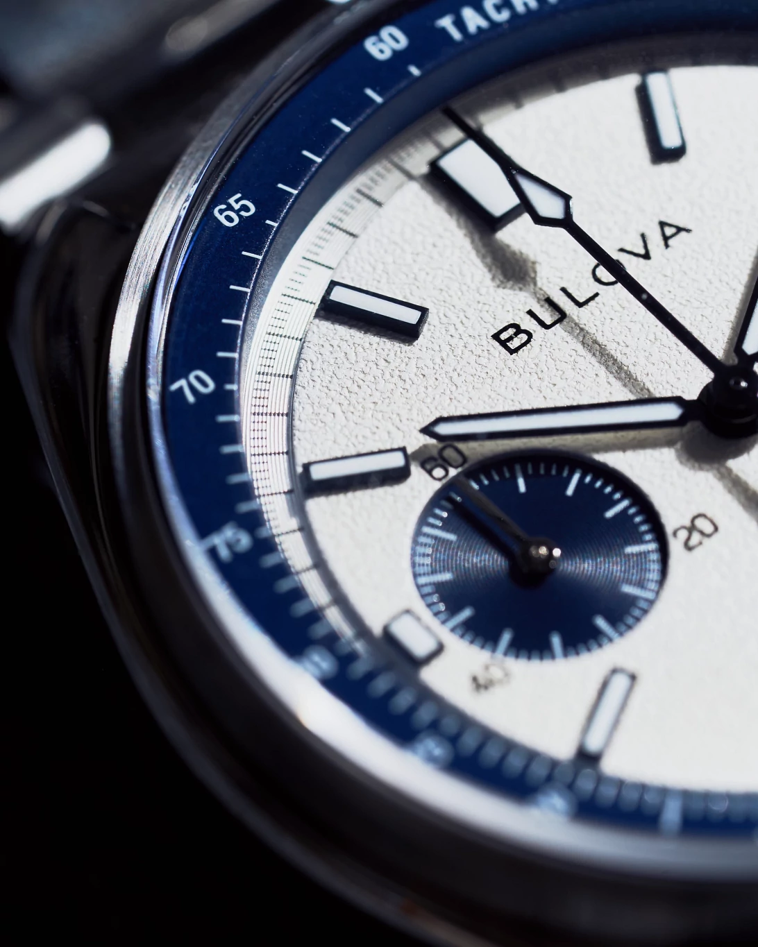 Silver-Tone Dial Stainless Steel Bracelet Lunar Pilot 98K112 | Bulova